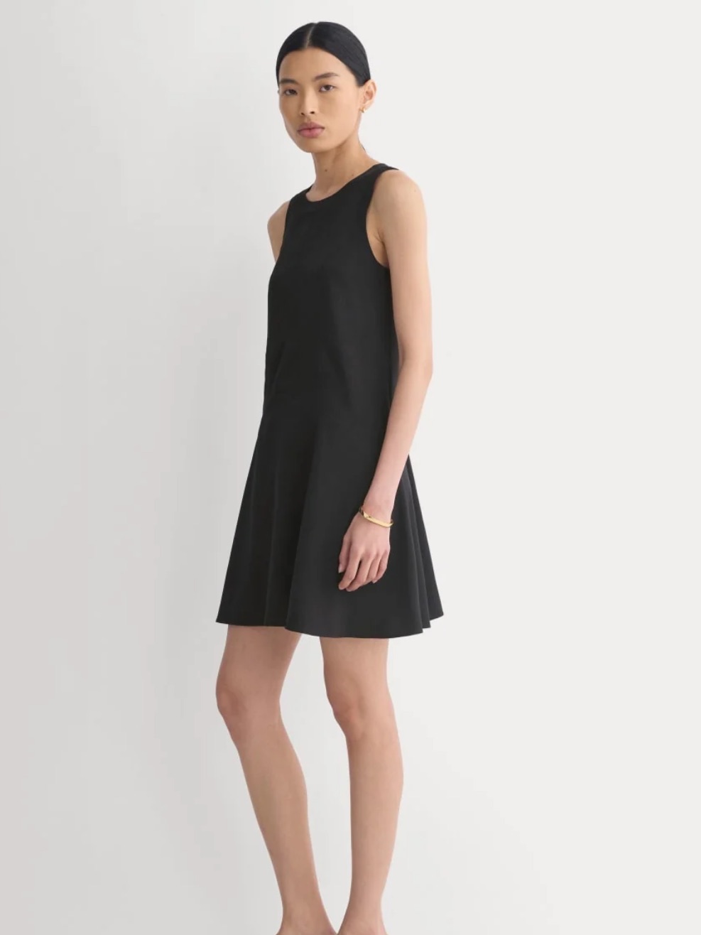 Everlane Black Sleeveless Flared Mini Dress Nwt 0